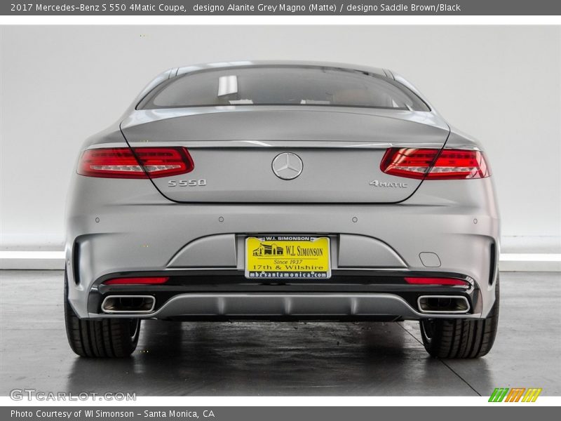 designo Alanite Grey Magno (Matte) / designo Saddle Brown/Black 2017 Mercedes-Benz S 550 4Matic Coupe