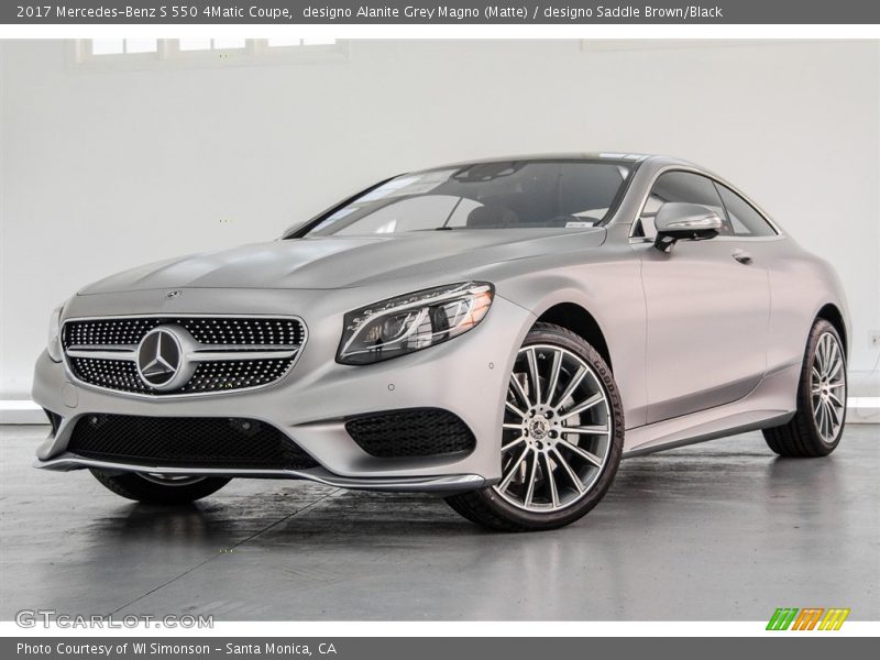 designo Alanite Grey Magno (Matte) / designo Saddle Brown/Black 2017 Mercedes-Benz S 550 4Matic Coupe