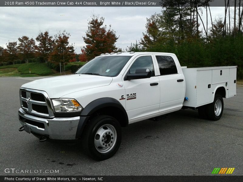 Bright White / Black/Diesel Gray 2018 Ram 4500 Tradesman Crew Cab 4x4 Chassis