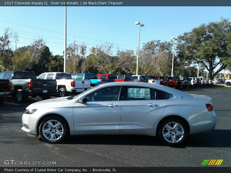 Silver Ice Metallic / Jet Black/Dark Titanium 2017 Chevrolet Impala LS