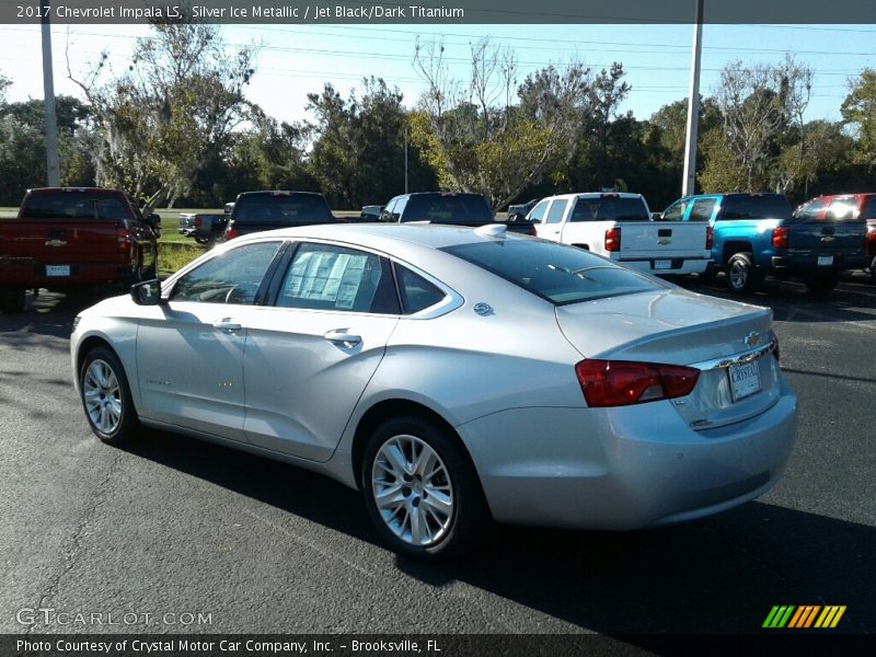 Silver Ice Metallic / Jet Black/Dark Titanium 2017 Chevrolet Impala LS