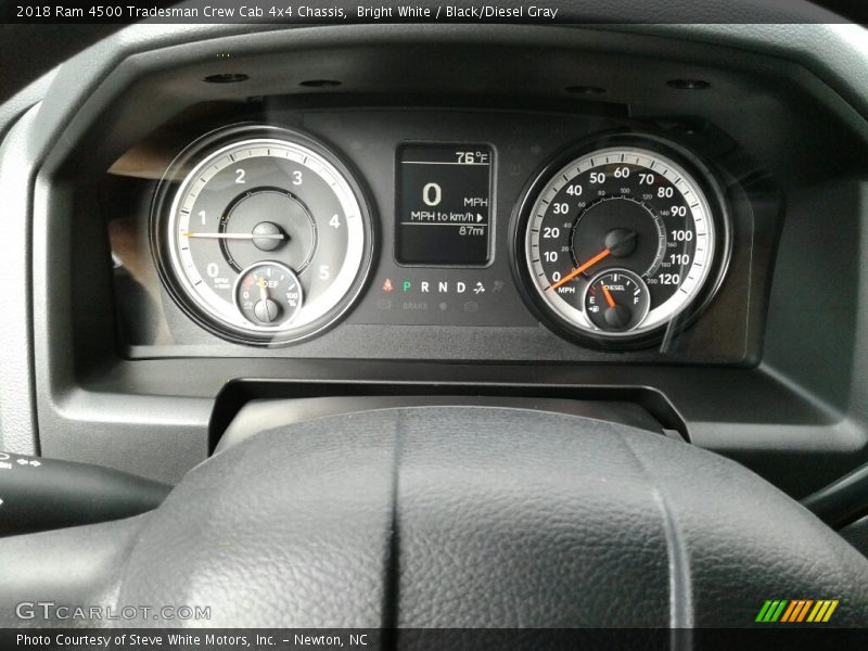 Bright White / Black/Diesel Gray 2018 Ram 4500 Tradesman Crew Cab 4x4 Chassis