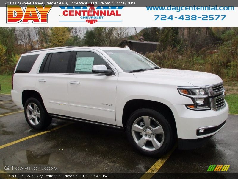 Iridescent Pearl Tricoat / Cocoa/Dune 2018 Chevrolet Tahoe Premier 4WD