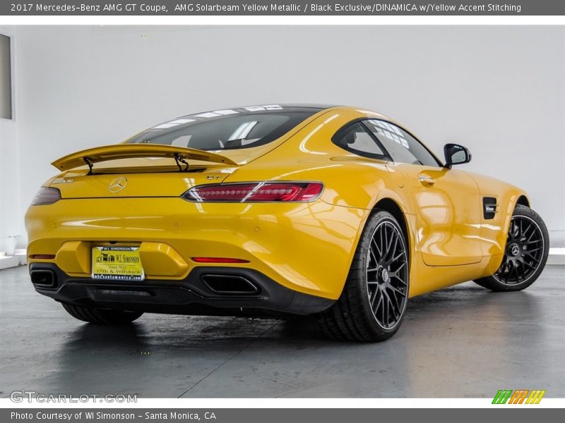 AMG Solarbeam Yellow Metallic / Black Exclusive/DINAMICA w/Yellow Accent Stitching 2017 Mercedes-Benz AMG GT Coupe