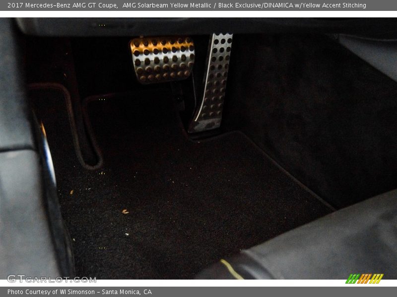 AMG Solarbeam Yellow Metallic / Black Exclusive/DINAMICA w/Yellow Accent Stitching 2017 Mercedes-Benz AMG GT Coupe