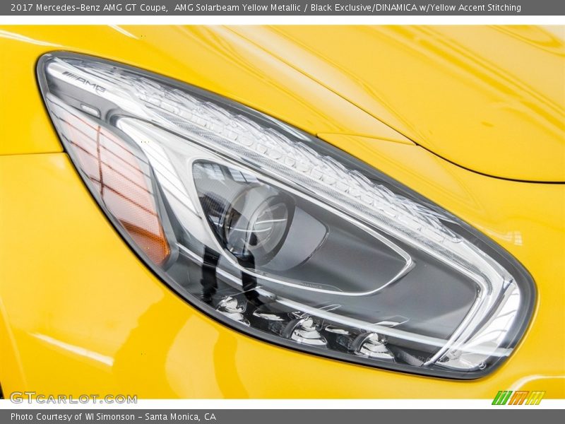 AMG Solarbeam Yellow Metallic / Black Exclusive/DINAMICA w/Yellow Accent Stitching 2017 Mercedes-Benz AMG GT Coupe