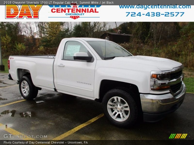 Summit White / Jet Black 2018 Chevrolet Silverado 1500 LT Regular Cab 4x4