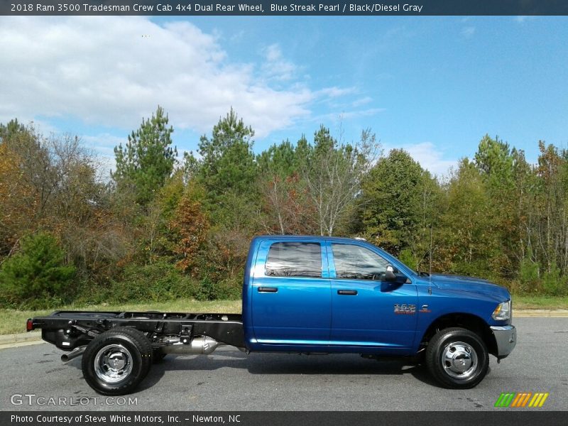 Blue Streak Pearl / Black/Diesel Gray 2018 Ram 3500 Tradesman Crew Cab 4x4 Dual Rear Wheel