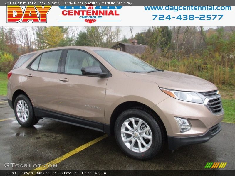 Sandy Ridge Metallic / Medium Ash Gray 2018 Chevrolet Equinox LS AWD