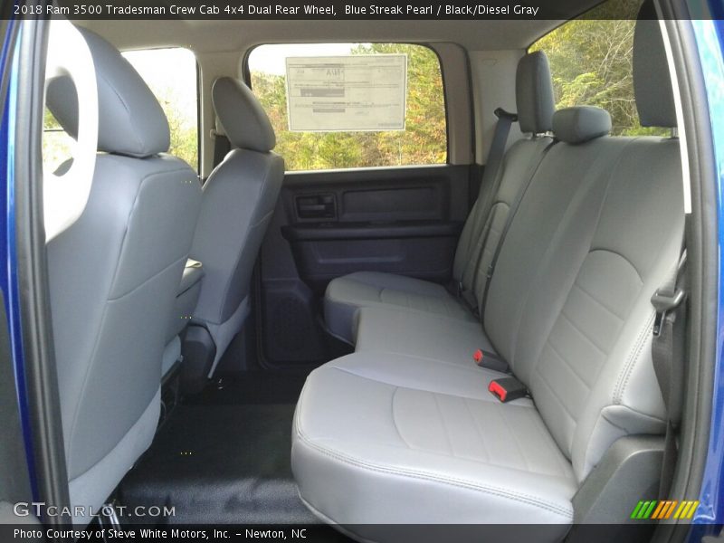 Rear Seat of 2018 3500 Tradesman Crew Cab 4x4 Dual Rear Wheel