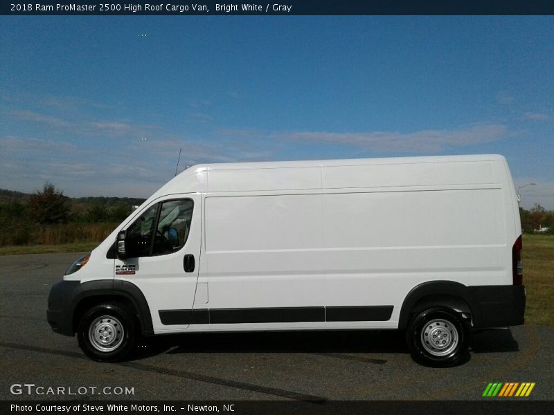 Bright White / Gray 2018 Ram ProMaster 2500 High Roof Cargo Van