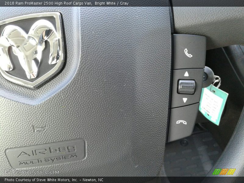 Bright White / Gray 2018 Ram ProMaster 2500 High Roof Cargo Van