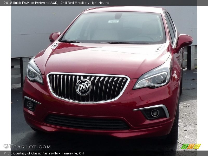 Chili Red Metallilc / Light Neutral 2018 Buick Envision Preferred AWD