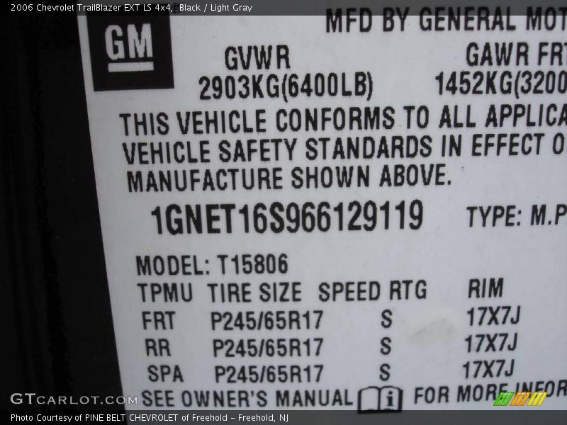 Black / Light Gray 2006 Chevrolet TrailBlazer EXT LS 4x4