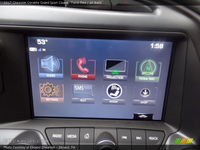 Controls of 2017 Corvette Grand Sport Coupe