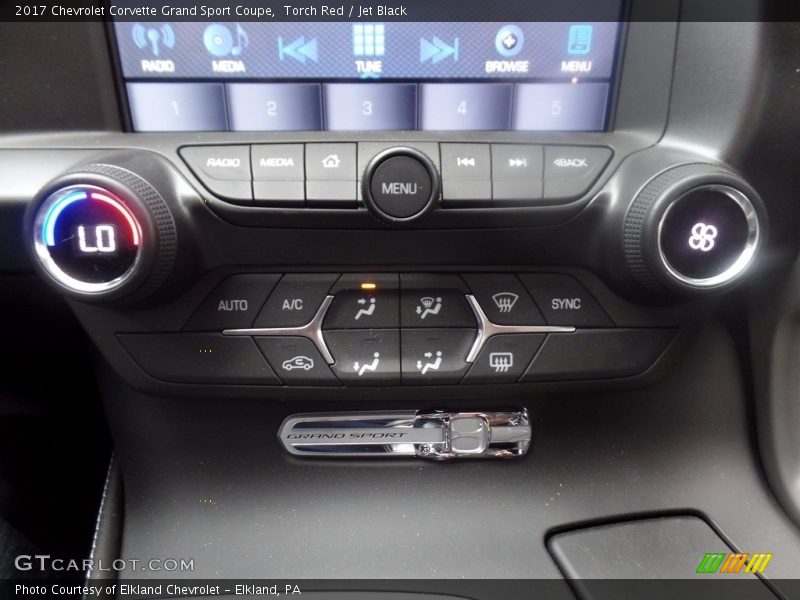 Controls of 2017 Corvette Grand Sport Coupe