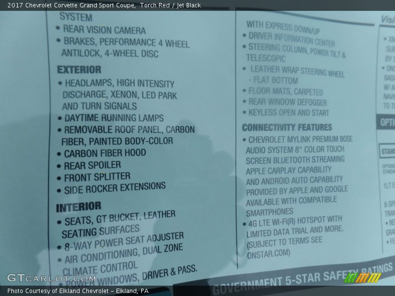 Torch Red / Jet Black 2017 Chevrolet Corvette Grand Sport Coupe