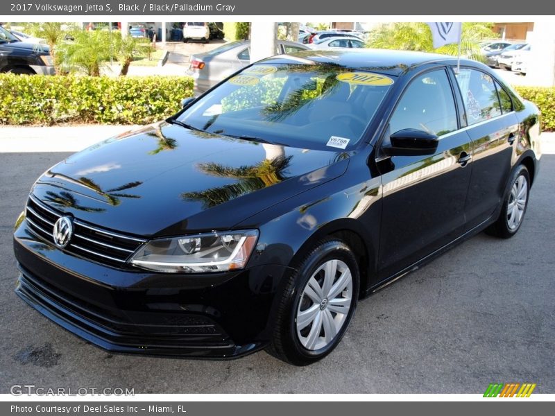 Black / Black/Palladium Gray 2017 Volkswagen Jetta S