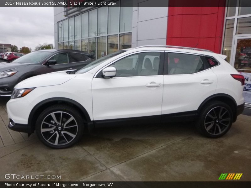 Glacier White / Light Gray 2017 Nissan Rogue Sport SL AWD
