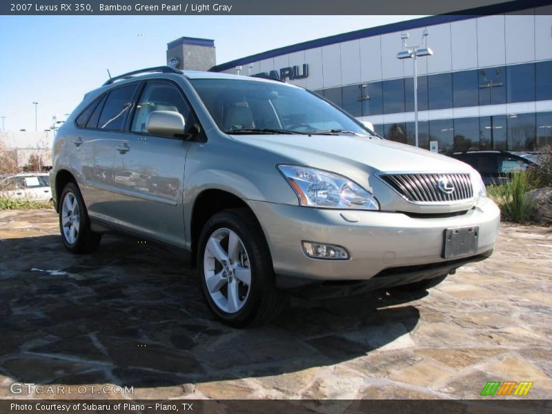 Bamboo Green Pearl / Light Gray 2007 Lexus RX 350