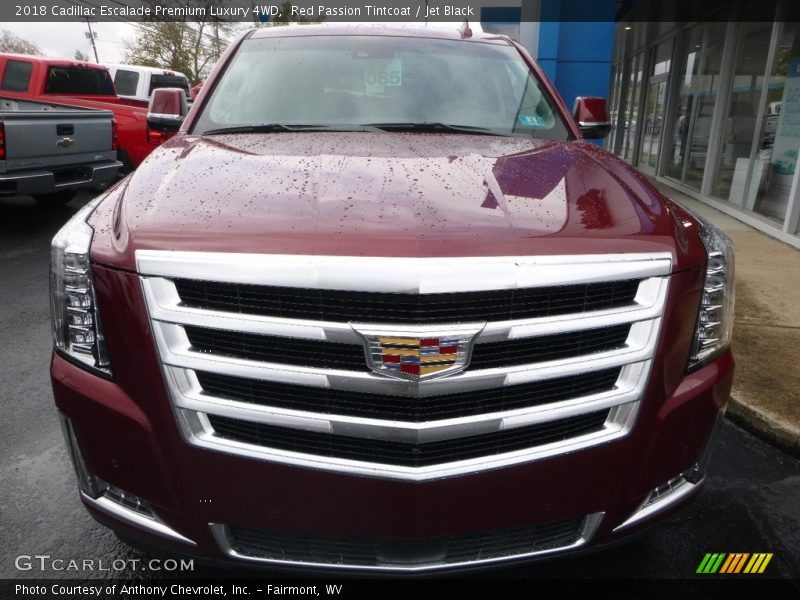 Red Passion Tintcoat / Jet Black 2018 Cadillac Escalade Premium Luxury 4WD