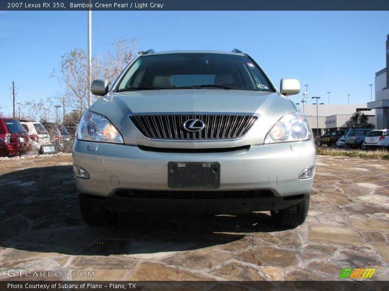 Bamboo Green Pearl / Light Gray 2007 Lexus RX 350