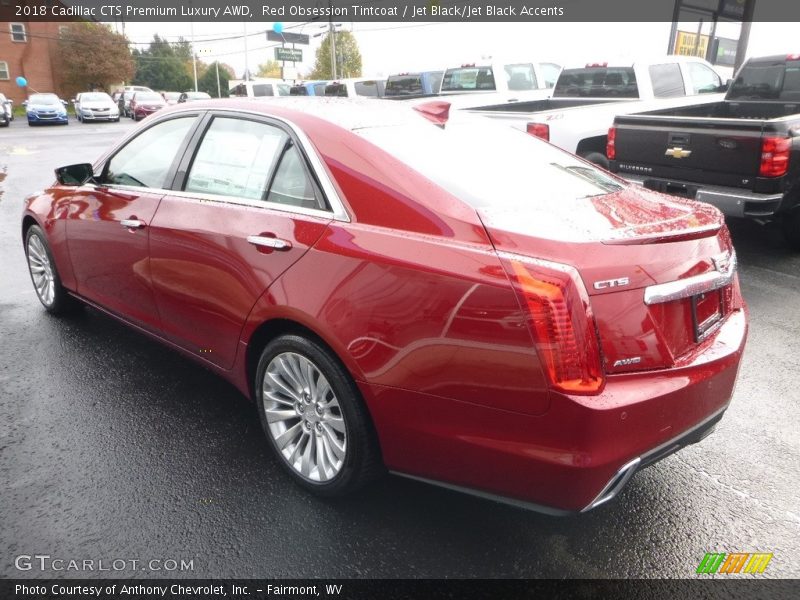 Red Obsession Tintcoat / Jet Black/Jet Black Accents 2018 Cadillac CTS Premium Luxury AWD