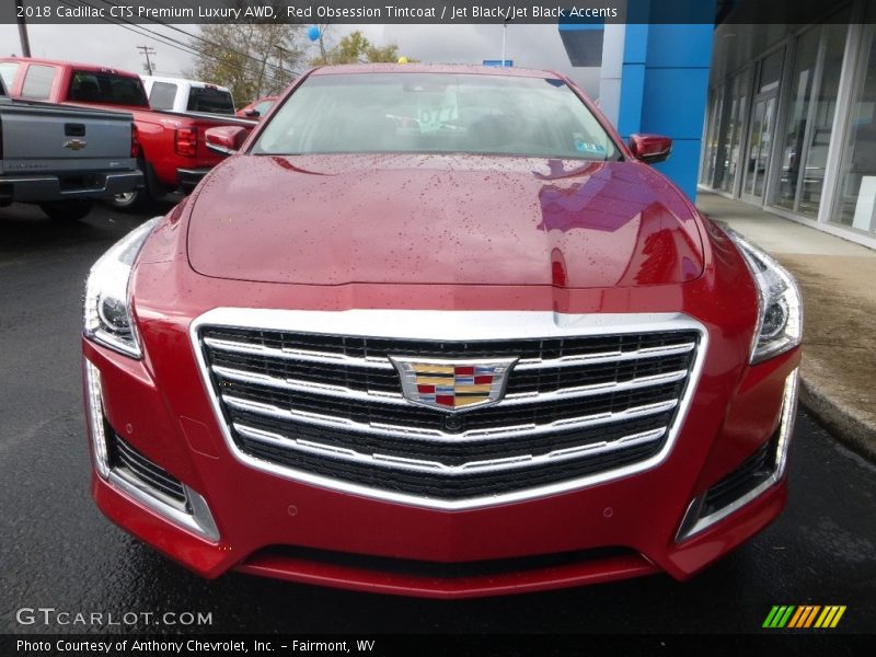 Red Obsession Tintcoat / Jet Black/Jet Black Accents 2018 Cadillac CTS Premium Luxury AWD