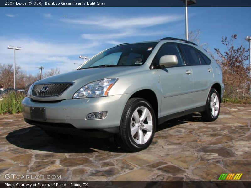 Bamboo Green Pearl / Light Gray 2007 Lexus RX 350
