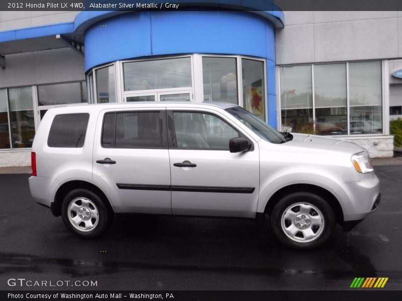 Alabaster Silver Metallic / Gray 2012 Honda Pilot LX 4WD