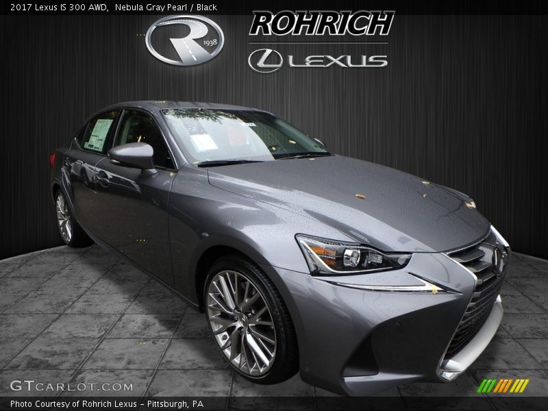 Nebula Gray Pearl / Black 2017 Lexus IS 300 AWD