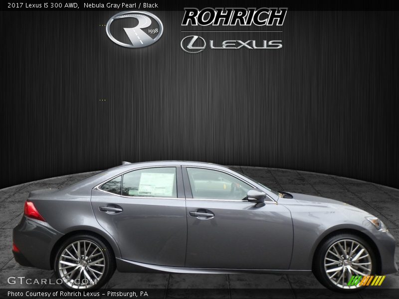Nebula Gray Pearl / Black 2017 Lexus IS 300 AWD