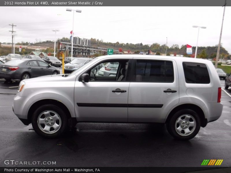 Alabaster Silver Metallic / Gray 2012 Honda Pilot LX 4WD