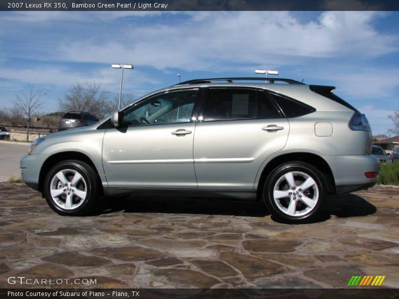 Bamboo Green Pearl / Light Gray 2007 Lexus RX 350