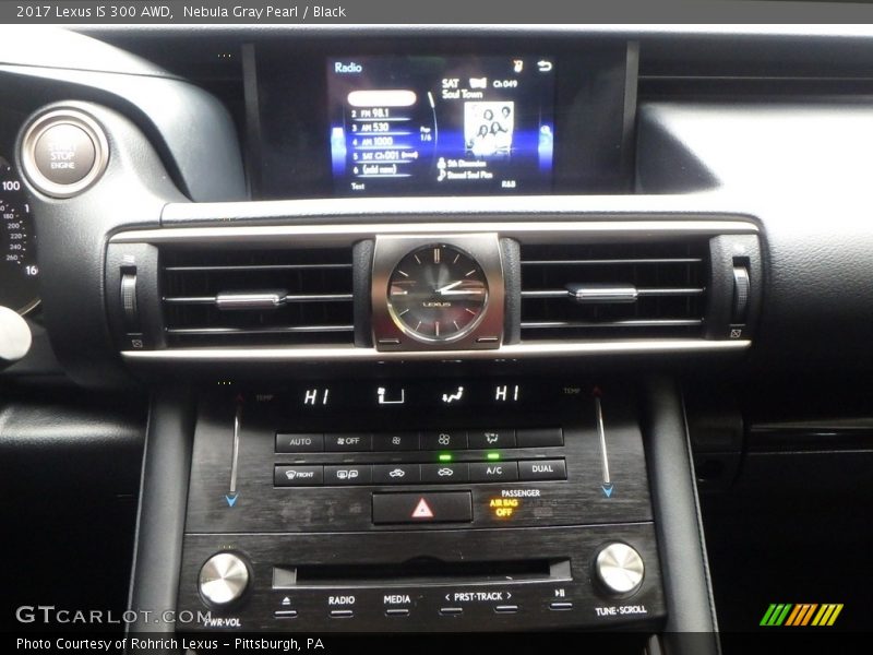 Nebula Gray Pearl / Black 2017 Lexus IS 300 AWD