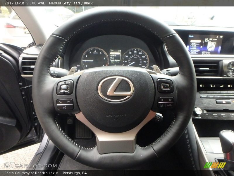 Nebula Gray Pearl / Black 2017 Lexus IS 300 AWD