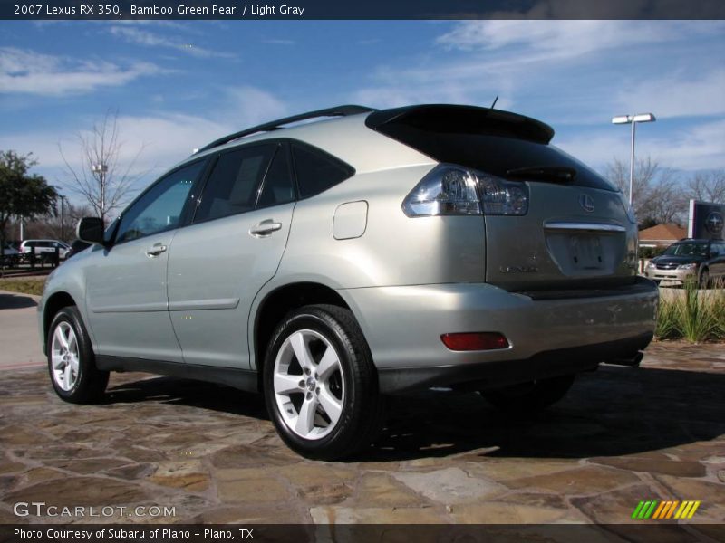 Bamboo Green Pearl / Light Gray 2007 Lexus RX 350