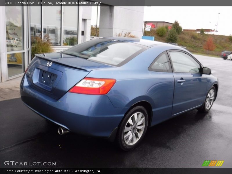 Atomic Blue Metallic / Gray 2010 Honda Civic EX Coupe