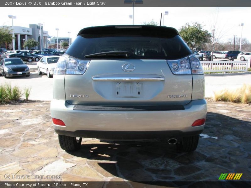 Bamboo Green Pearl / Light Gray 2007 Lexus RX 350