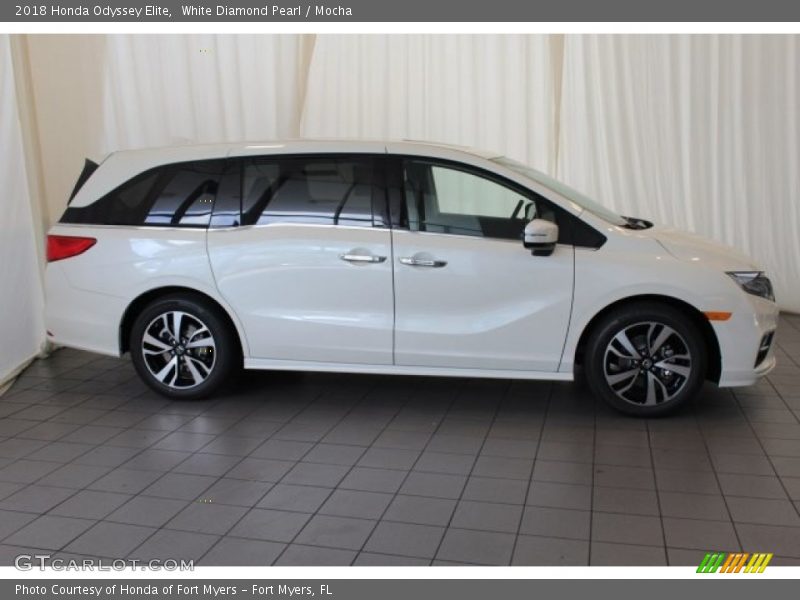 White Diamond Pearl / Mocha 2018 Honda Odyssey Elite