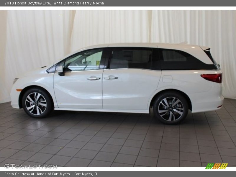 White Diamond Pearl / Mocha 2018 Honda Odyssey Elite