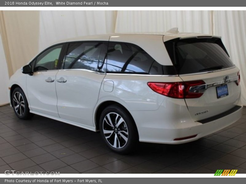 White Diamond Pearl / Mocha 2018 Honda Odyssey Elite