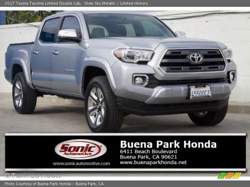 Silver Sky Metallic / Limited Hickory 2017 Toyota Tacoma Limited Double Cab