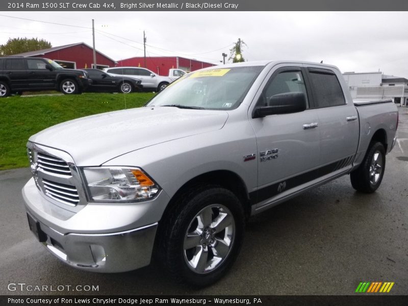 Bright Silver Metallic / Black/Diesel Gray 2014 Ram 1500 SLT Crew Cab 4x4