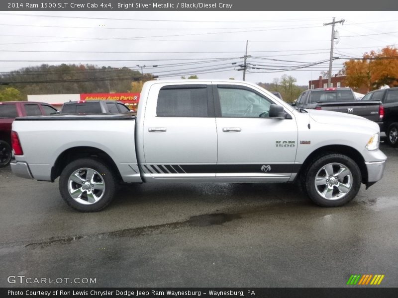 Bright Silver Metallic / Black/Diesel Gray 2014 Ram 1500 SLT Crew Cab 4x4