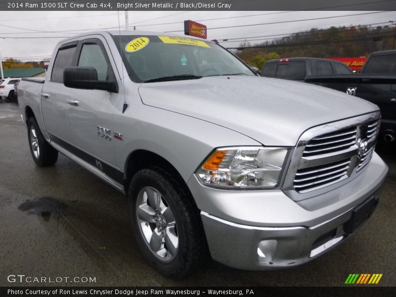 Bright Silver Metallic / Black/Diesel Gray 2014 Ram 1500 SLT Crew Cab 4x4
