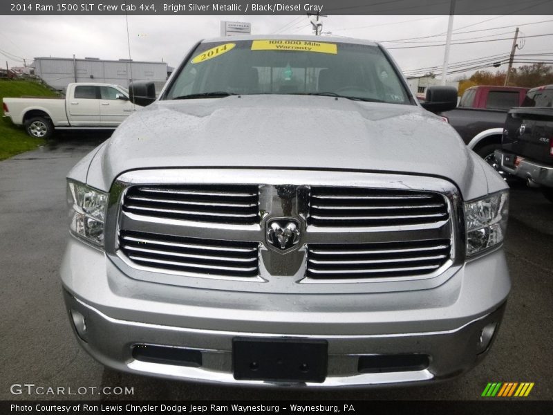 Bright Silver Metallic / Black/Diesel Gray 2014 Ram 1500 SLT Crew Cab 4x4