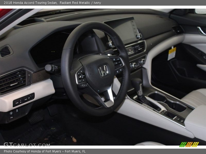 Radiant Red Metallic / Ivory 2018 Honda Accord Touring Sedan