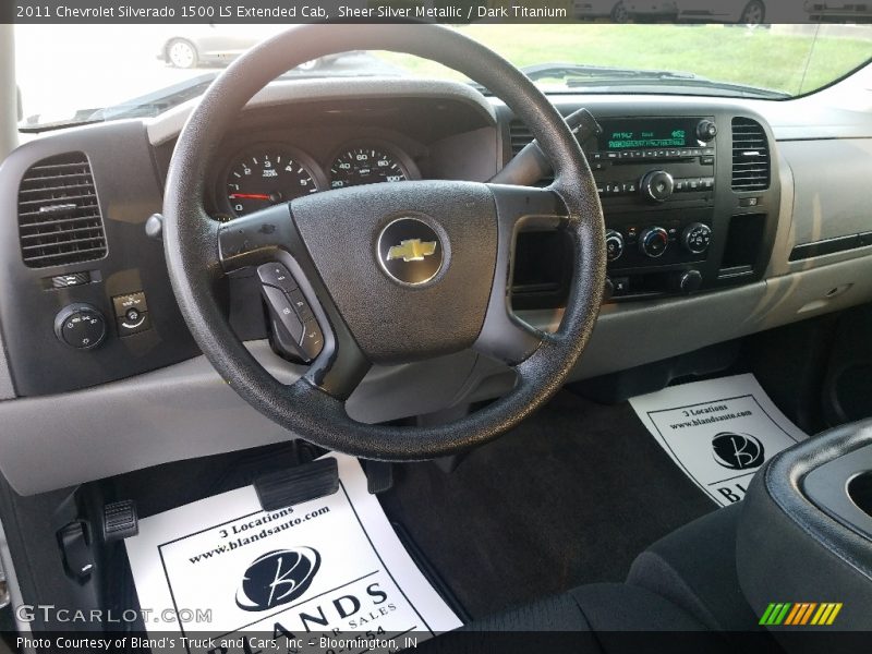 Sheer Silver Metallic / Dark Titanium 2011 Chevrolet Silverado 1500 LS Extended Cab