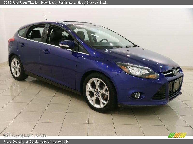 Performance Blue / Charcoal Black 2013 Ford Focus Titanium Hatchback